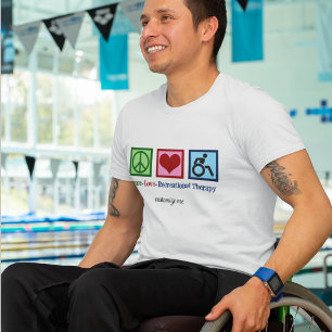 Camiseta Terapêutica Recreacional Com Paz Amor Terapêutica 