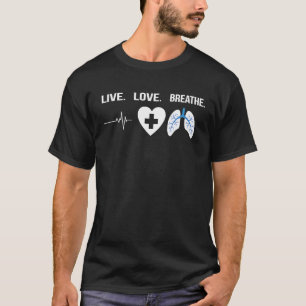 Camiseta Terapêutica Respiratória Amor Respira Pulmonolo