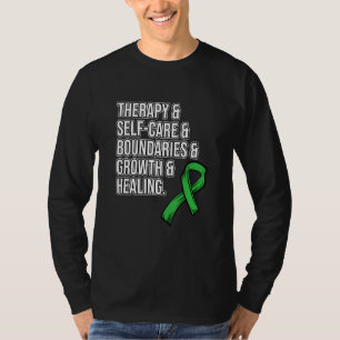 Camiseta Terapia Auto Cuidado Conscientização Saúde Mental