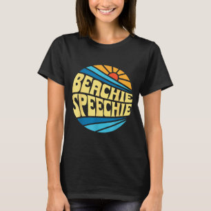 Camiseta Terapia da Fala Beachie Speechie Verão Retro da Pr