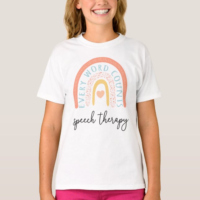 Camiseta Terapia da Fala II - Cada Palavra Conta (Frente)