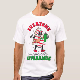 Camiseta Terapia da Fala Natal Todos Comunicam Diferente