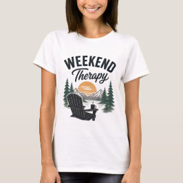 Camiseta Terapia de Fim de Semana Pôr do Sol da Montanha Na