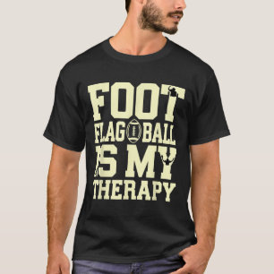 Camiseta Terapia de Futebol Americano com Bandeira Citação 