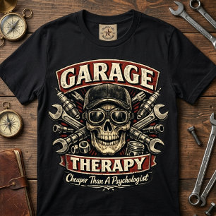 Camiseta Terapia de Garagem Mais Barata que Psicólogo Vinta
