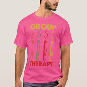 Camiseta Terapia de Grupo Divertida Fumando Charuto Amantes