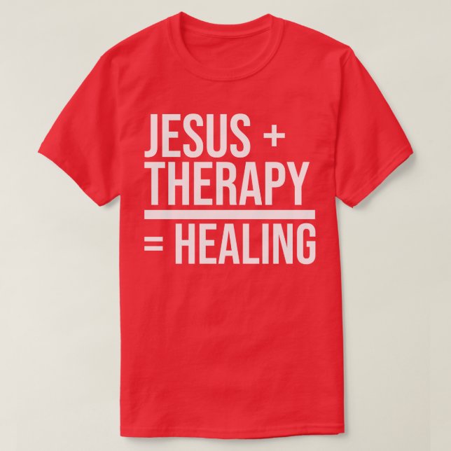 Camiseta Terapia de Jesus Curando Saúde Mental Fato Cristão (Frente do Design)
