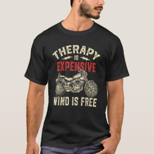 Camiseta Terapia de motociclistas eólicas masculinas cavale