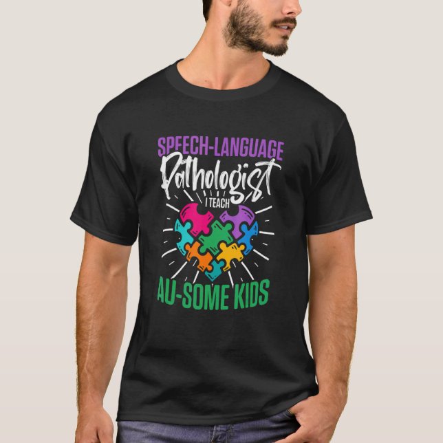 Camiseta Terapia de Patologia da Fala Au algum Conhecimento (Frente)
