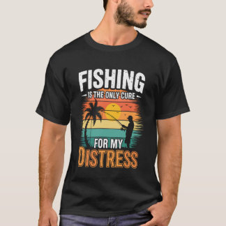 Camiseta Terapia de Pesca Retro Saúde Mental Alívio do Stre