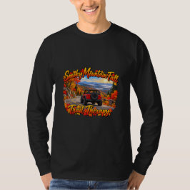 Camiseta Terapia de Trilha de Outono da Montanha Vermelha e