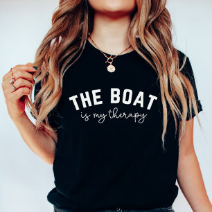 Camiseta Terapia Do Barco; Férias Náuticas Engraçadas