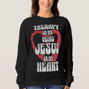 Camiseta Terapia em Minhas Veias Jesus no Meu Coração