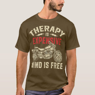 Camiseta Terapia Engraçado de Motociclistas Homens Homens R