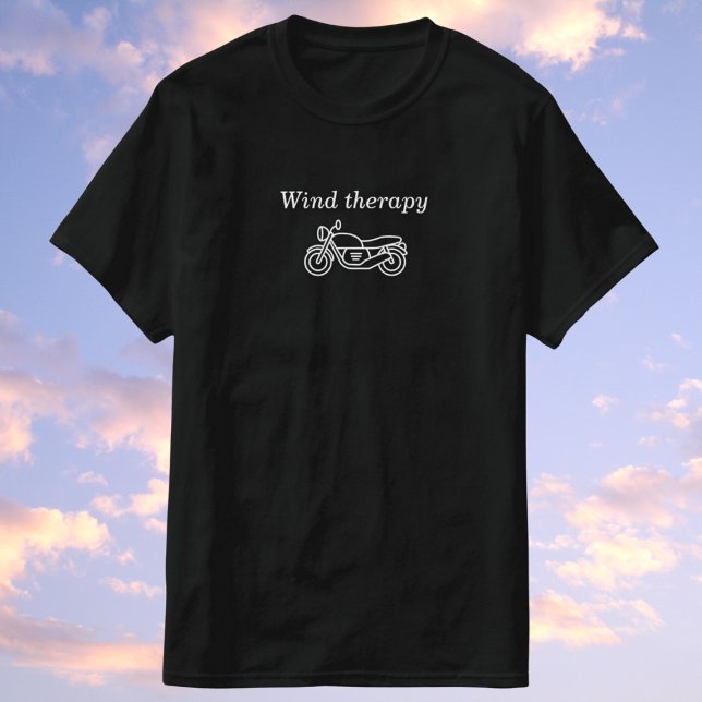 Camiseta Terapia eólica - vem livre com a moto! (Criador carregado)