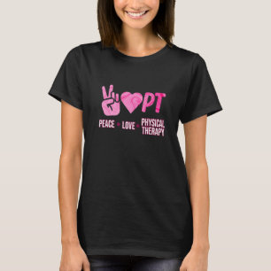 Camiseta Terapia Física Amor Paz Fisioterapia Terapeuta