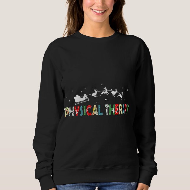 Camiseta Terapia Física Natal Pajama Feliz Xmas PT (Frente)