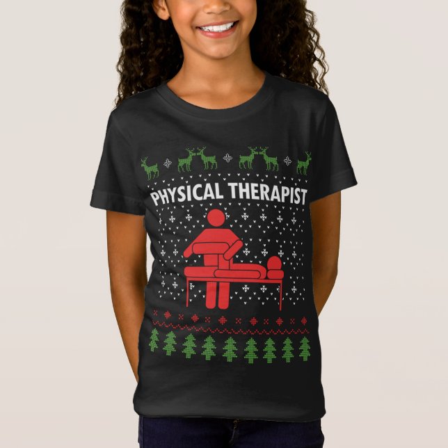 Camiseta Terapia Física Terapista Feia Natal (Frente)