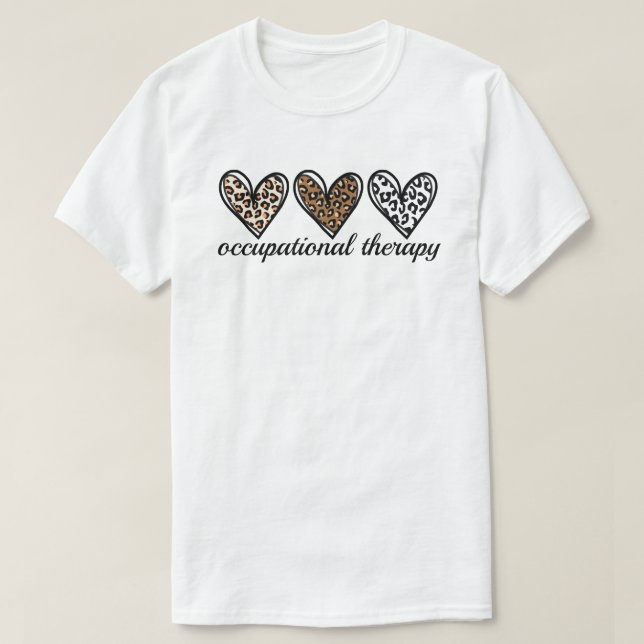 Camiseta Terapia Ocupacional Cheetach Impressão Coração (Frente do Design)