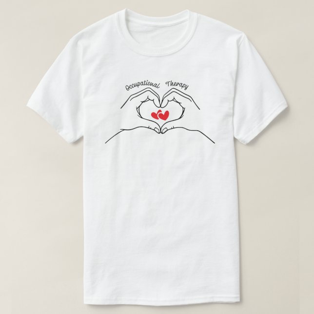 Camiseta Terapia Ocupacional Coração Fofo (Frente do Design)