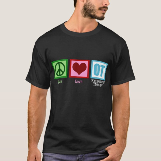 Camiseta Terapia Ocupacional de Paz e Amor (Frente)