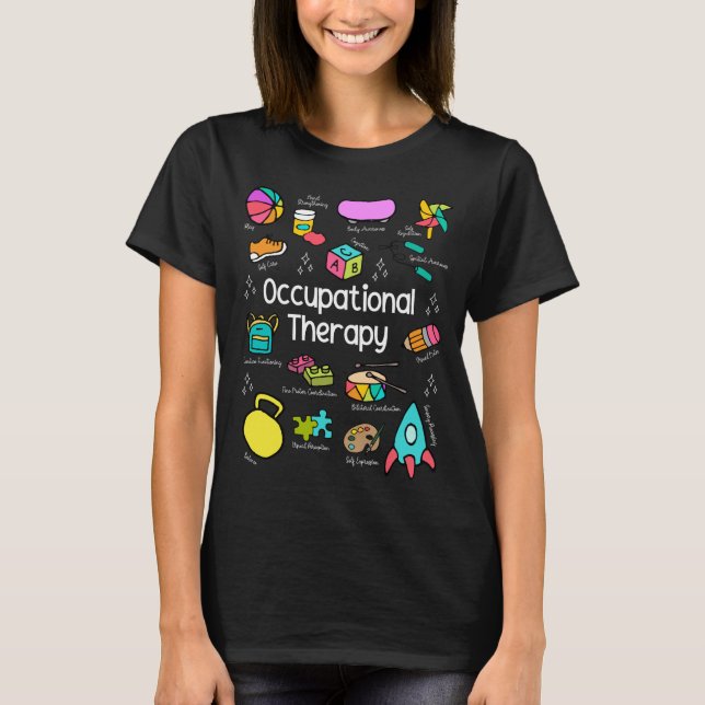 Camiseta Terapia Ocupacional Pediátrica Vivid Design (Frente)