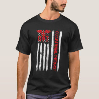 Camiseta Terapia Ocupacional Terapista Americano de Bandeir