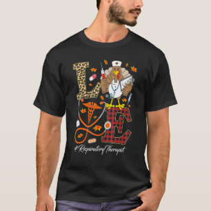 Camiseta Terapia Respiratória Amor Ação de Graças Turquia C
