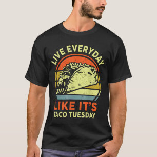 Camiseta Terça-feira de Taco Todos os Dias Cinco Mayo Eu Am
