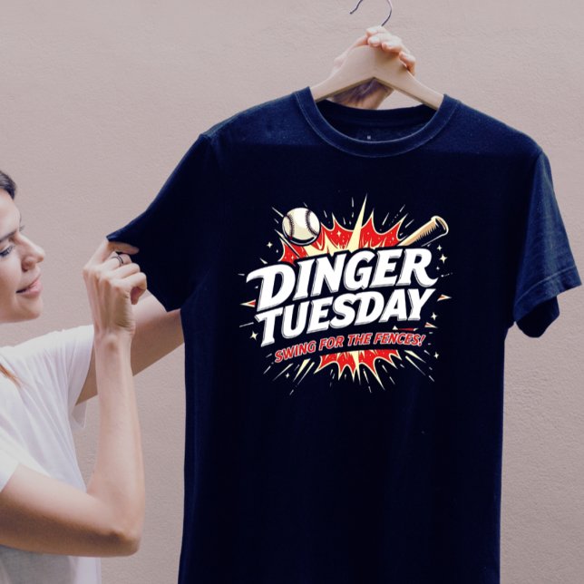 Camiseta Terça-feira Dinger, Balançar para as Cercas (Criador carregado)