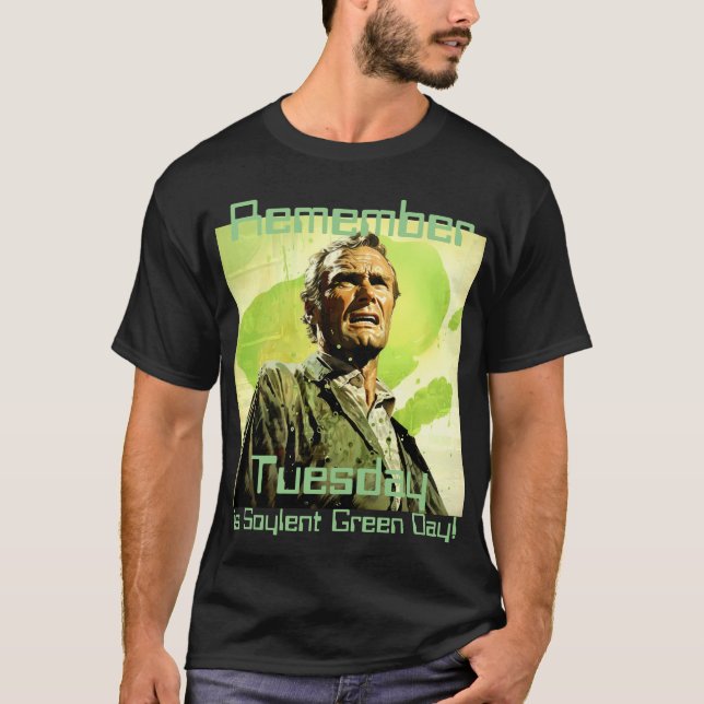 Camiseta Terça-feira é Soylent green day retro tee (Frente)