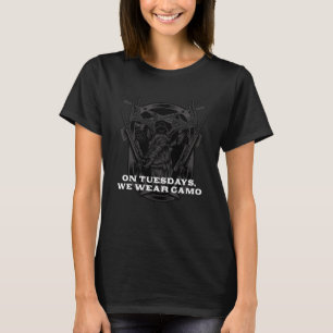 Camiseta Terças-Feiras Vestimos Camo Hunter Rules Fr