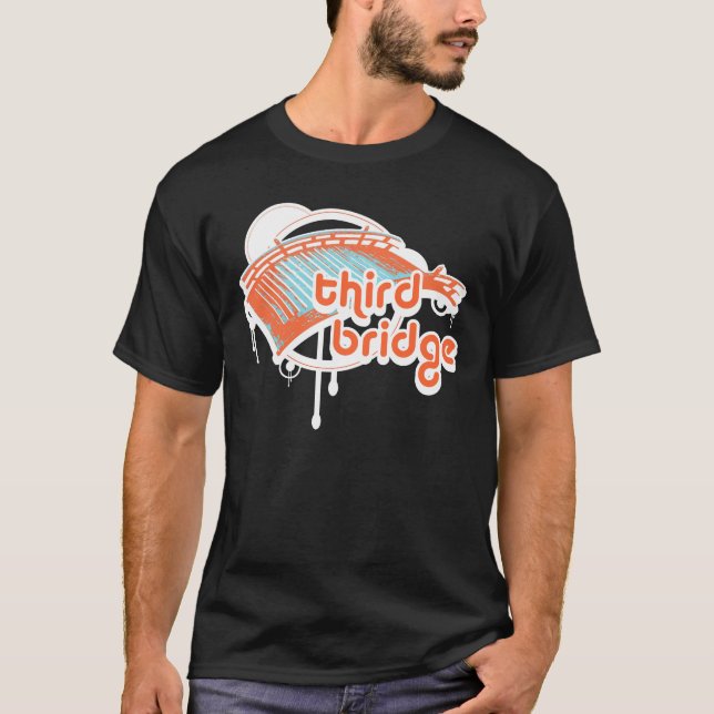 Camiseta terceira ponte. orange&blue. (Frente)