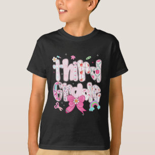 Camiseta Terceira Série Preppy de Volta às Aulas Menina de