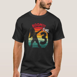 Camiseta Terceiro aniversário de 3 anos De Rapaz Dabbing 3 