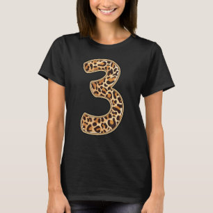 Camiseta Terceiro aniversário de 3 anos do Leopardo, 3 anos