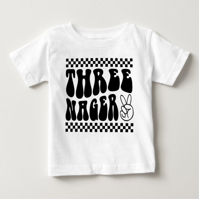 Camiseta Terceiro Aniversário, Threenager Retro-aniversário (Frente)