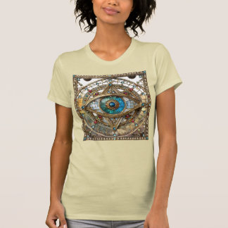 Camiseta Terceiro Olho Vidro da Janela Ornamentado