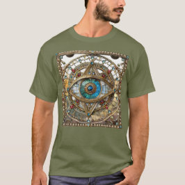 Camiseta Terceiro Olho Vidro da Janela Ornamentado