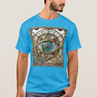 Camiseta Terceiro Olho Vidro da Janela Ornamentado