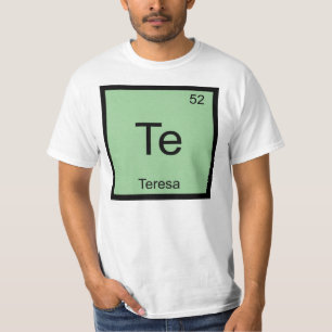 Camiseta Teresa Nome Química Elemento Tabela Periódica