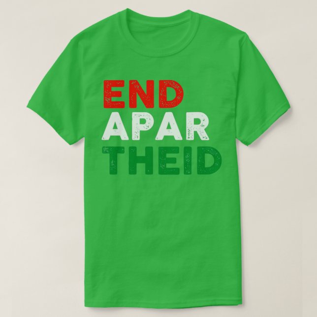 Camiseta Terminar Apartheid (Frente do Design)