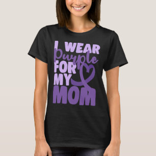 Camiseta Terminar Heimer Eu Uso Roxo Para a Minha Mãe Consc