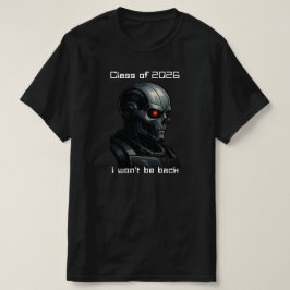Camiseta Terminator Skull Graduation Class of 2026 Metallic