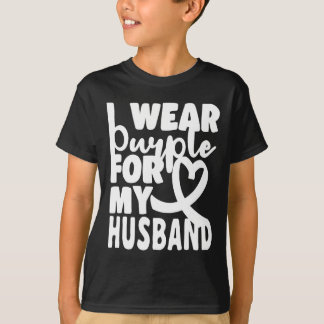 Camiseta Termino Heimer Eu Uso Roxo Para A Demência Do Meu 