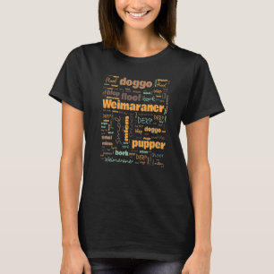 Camiseta Terminologia De Cães Do Weimaraner Termos Usados F