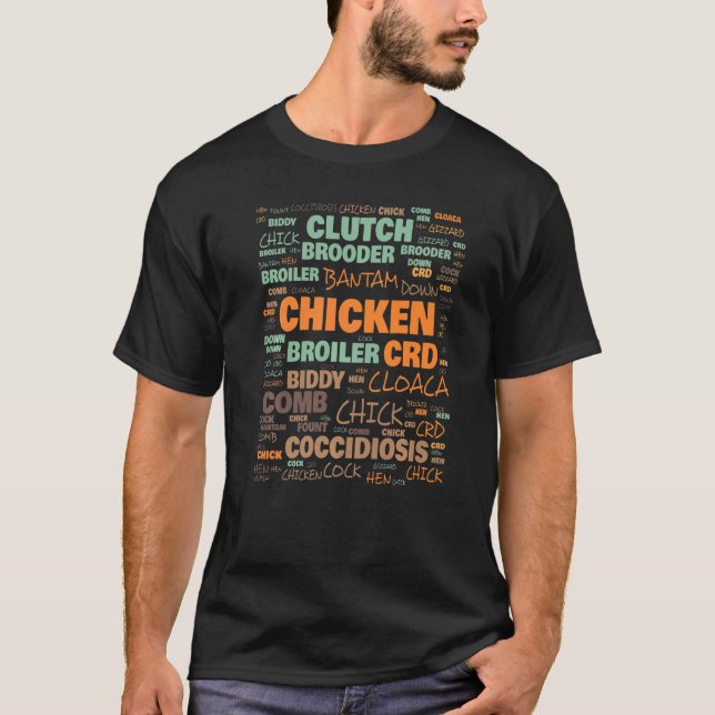 Camiseta Terminologia de Fazenda de Frangos Termos Comument (Frente)