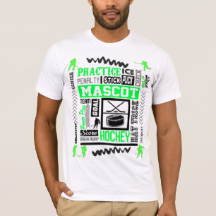 Camiseta Terminologia de Hóquei em Meninos em Verde