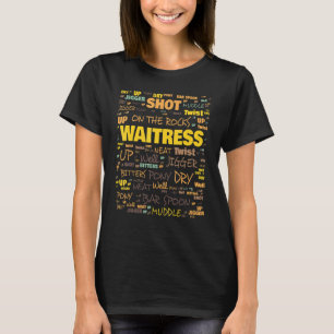 Camiseta Terminologia do garçonete Termos Usados Frequentem