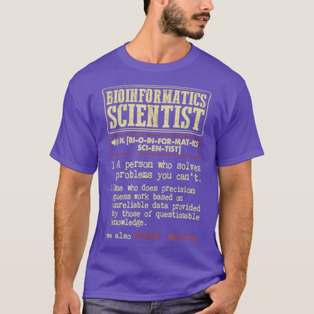 Camiseta Termo do dicionário de bioinformática (Frente)
